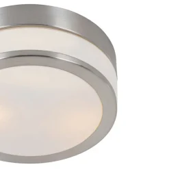 QAZQA Gartenbeleuchtung|Badezimmerlampen*Moderne Deckenleuchte Stahl 23 cm IP44 - Flavi