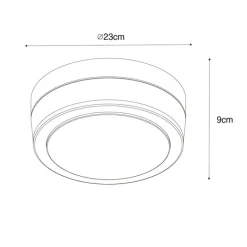 QAZQA Gartenbeleuchtung|Badezimmerlampen*Moderne Deckenleuchte Stahl 23 cm IP44 - Flavi