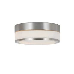 QAZQA Gartenbeleuchtung|Badezimmerlampen*Moderne Deckenleuchte Stahl 23 cm IP44 - Flavi