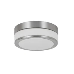 QAZQA Gartenbeleuchtung|Badezimmerlampen*Moderne Deckenleuchte Stahl 23 cm IP44 - Flavi