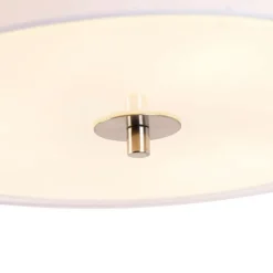 QAZQA Küchenlampen|Deckenleuchten*Moderne Deckenleuchte weiß 50 cm 3-flammig - Drum Duo