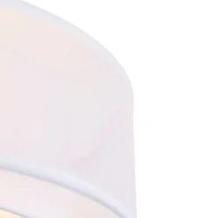 QAZQA Küchenlampen|Deckenleuchten*Moderne Deckenleuchte weiß 50 cm 3-flammig - Drum Duo