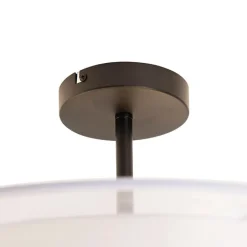 QAZQA Küchenlampen|Deckenleuchten*Moderne Deckenleuchte weiß 50 cm 3-flammig - Drum Duo