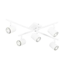 QAZQA Küchenlampen|Deckenstrahler*Moderne Deckenleuchte weiß 5-flammig verstellbar quadratisch - Jeana