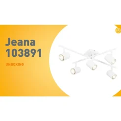 QAZQA Küchenlampen|Deckenstrahler*Moderne Deckenleuchte weiß 5-flammig verstellbar quadratisch - Jeana