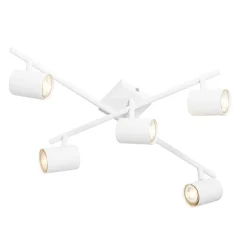 QAZQA Küchenlampen|Deckenstrahler*Moderne Deckenleuchte weiß 5-flammig verstellbar quadratisch - Jeana