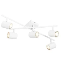 QAZQA Küchenlampen|Deckenstrahler*Moderne Deckenleuchte weiß 5-flammig verstellbar quadratisch - Jeana