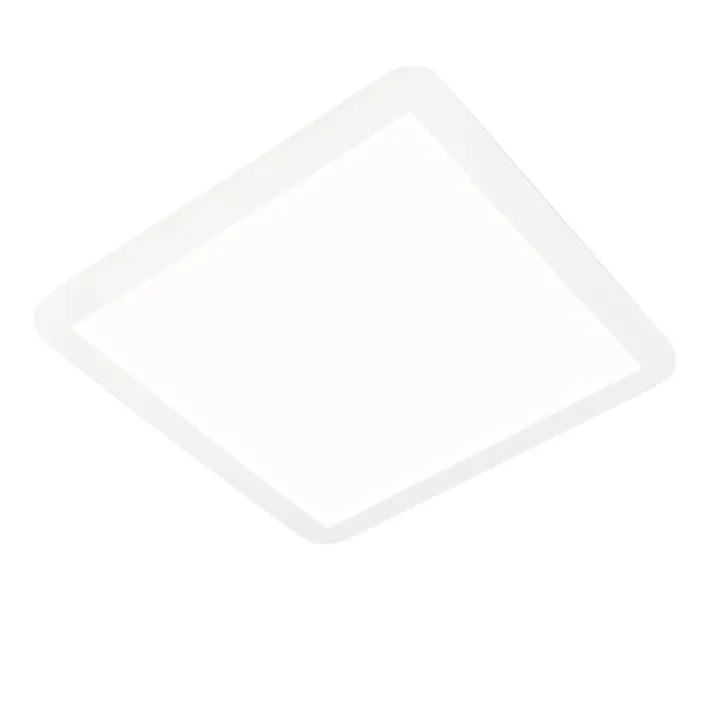 QAZQA Gartenbeleuchtung|Badezimmerlampen*Moderne Deckenleuchte weiß 40cm quadratisch inkl. LED 3-stufig dimmbar IP44 - Steve