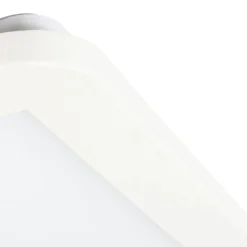 QAZQA Gartenbeleuchtung|Badezimmerlampen*Moderne Deckenleuchte weiß 40cm quadratisch inkl. LED 3-stufig dimmbar IP44 - Steve