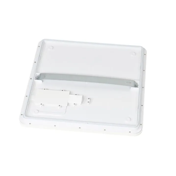 QAZQA Gartenbeleuchtung|Badezimmerlampen*Moderne Deckenleuchte weiß 40cm quadratisch inkl. LED 3-stufig dimmbar IP44 - Steve