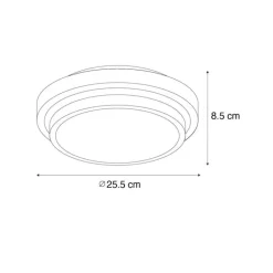 QAZQA Gartenbeleuchtung|Badezimmerlampen*Moderne Deckenleuchte weiß 25 cm IP44 - Walden