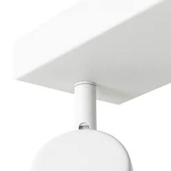 QAZQA Schlafzimmerlampen|Küchenlampen*Moderne Deckenleuchte Weiß 2-flammig Verstellbar Rechteckig - Jeana