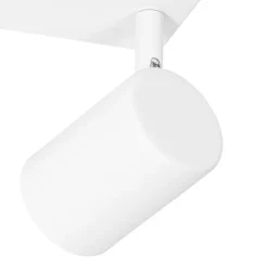 QAZQA Schlafzimmerlampen|Küchenlampen*Moderne Deckenleuchte Weiß 2-flammig Verstellbar Rechteckig - Jeana