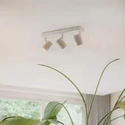 QAZQA Schlafzimmerlampen|Küchenlampen*Moderne Deckenleuchte Weiß 3-flammig Verstellbar Rechteckig - Jeana