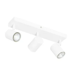 QAZQA Schlafzimmerlampen|Küchenlampen*Moderne Deckenleuchte Weiß 3-flammig Verstellbar Rechteckig - Jeana