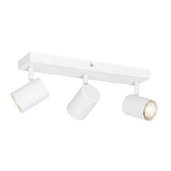 QAZQA Schlafzimmerlampen|Küchenlampen*Moderne Deckenleuchte Weiß 3-flammig Verstellbar Rechteckig - Jeana