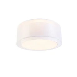 QAZQA Schlafzimmerlampen|Küchenlampen*Moderne Deckenleuchte weiß 50 cm 3-flammig - Drum Duo