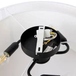 QAZQA Schlafzimmerlampen|Küchenlampen*Moderne Deckenleuchte weiß 50 cm 3-flammig - Drum Duo