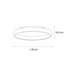 Trio Leuchten Led-Deckenleuchten|Deckenleuchten*Moderne Deckenleuchte Weiß 60cm inklusive dimmbarer LED - Cardona