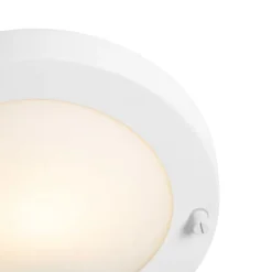 QAZQA Gartenbeleuchtung|Badezimmerlampen*Moderne Deckenleuchte weiß 18 cm IP44 - Yuma