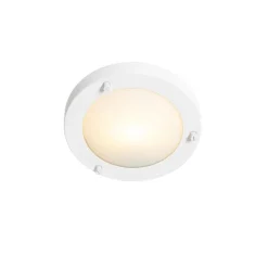 QAZQA Gartenbeleuchtung|Badezimmerlampen*Moderne Deckenleuchte weiß 18 cm IP44 - Yuma