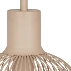 Trio Leuchten Pendelleuchten|Wohnzimmerlampen*Moderne Draht-Hängeleuchte Schwarz mit Beige 23cm - Gila