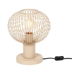 Trio Leuchten Tischlampen*Moderne Draht-Tischleuchte Beige 23cm - Gila