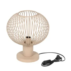 Trio Leuchten Tischlampen|Wohnzimmerlampen*Moderne Draht-Tischleuchte Beige 33cm - Gila