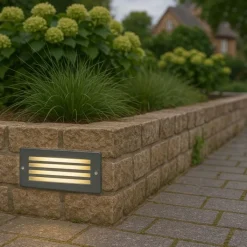 QAZQA Gartenbeleuchtung|Außenstrahler*Moderne Einbauleuchte dunkelgrau IP44 - Hurricane