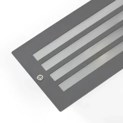 QAZQA Gartenbeleuchtung|Außenstrahler*Moderne Einbauleuchte dunkelgrau IP44 - Hurricane