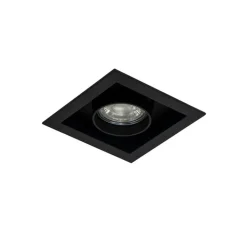 QAZQA Einbaustrahler|Wohnzimmerlampen*Moderne Einbauleuchte schwarz 1-Licht verstellbar - Dach