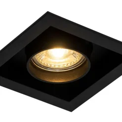 QAZQA Einbaustrahler|Wohnzimmerlampen*Moderne Einbauleuchte schwarz 1-Licht verstellbar - Dach