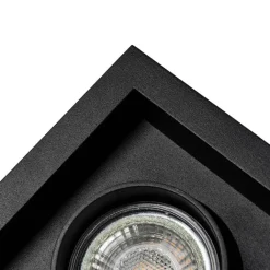 QAZQA Einbaustrahler|Wohnzimmerlampen*Moderne Einbauleuchte schwarz 1-Licht verstellbar - Dach