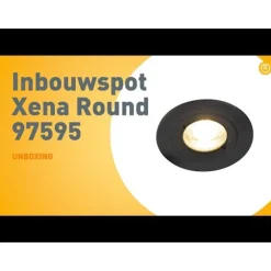 QAZQA Gartenbeleuchtung|Badezimmerlampen*Moderne Einbauleuchte schwarz IP44 - Xena Round