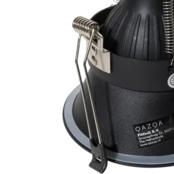 QAZQA Außenstrahler|Einbaustrahler*Moderne Einbaustrahler schwarz mit Gold GU10 70mm IP44 - Dept