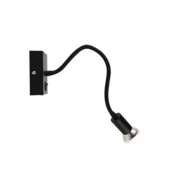 QAZQA Wandleuchten|Wohnzimmerlampen*Moderne flexible Wandleuchte USB schwarz - Zeno