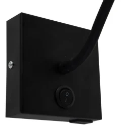 QAZQA Wandleuchten|Wohnzimmerlampen*Moderne flexible Wandleuchte USB schwarz - Zeno