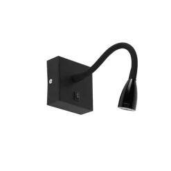 QAZQA Led-Wandleuchten|Wandleuchten*Moderne flexible Wandleuchte schwarze LED - Flex