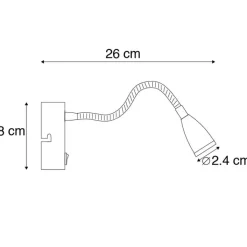 QAZQA Led-Wandleuchten|Wandleuchten*Moderne flexible Wandleuchte weiße LED - Flex