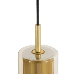 QAZQA Schlafzimmerlampen|Küchenlampen*Moderne goldene Pendelleuchte für 1-phasiges Schienensystem - Iconic Lloyd
