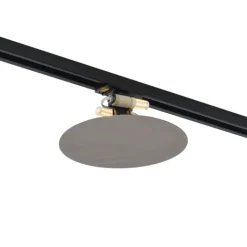 QAZQA Deckenstrahler|Aufbaustrahler*Moderne gunmetal Deckenleuchte für Schienenbeleuchtungssystem 1-phasig 2-Lichter - Iconic Pulley