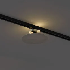 QAZQA Deckenstrahler|Aufbaustrahler*Moderne gunmetal Deckenleuchte für Schienenbeleuchtungssystem 1-phasig 2-Lichter - Iconic Pulley