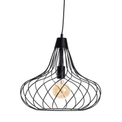 Honsel Pendelleuchten|Wohnzimmerlampen*Moderne hanglamp zwart - Iggy