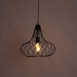 Honsel Pendelleuchten|Wohnzimmerlampen*Moderne hanglamp zwart - Iggy