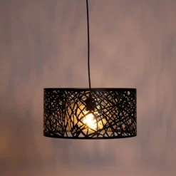 Honsel Pendelleuchten|Wohnzimmerlampen*Moderne hanglamp zwart - Ludwig