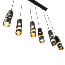 Trio Leuchten Pendelleuchten|Wohnzimmerlampen*Moderne hanglamp zwart 6-lichts - Stream