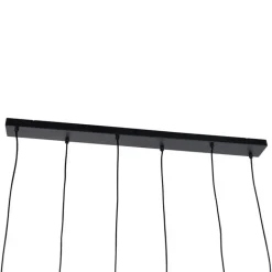 Trio Leuchten Pendelleuchten|Wohnzimmerlampen*Moderne hanglamp zwart 6-lichts - Stream