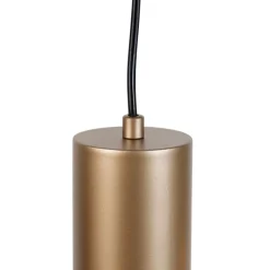 Trio Leuchten Pendelleuchten|Wohnzimmerlampen*Moderne hanglamp zwart met taupe en beige 4-lichts - Stream