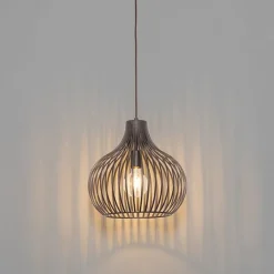QAZQA Pendelleuchten|Wohnzimmerlampen*Moderne Hängelampe braun 38 cm - Sapphira