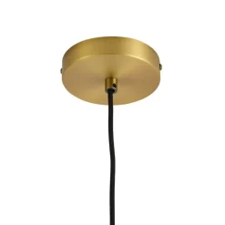 QAZQA Pendelleuchten|Wohnzimmerlampen*Moderne Hängelampe Gold mit bernsteinfarbenem Glas - Traditional